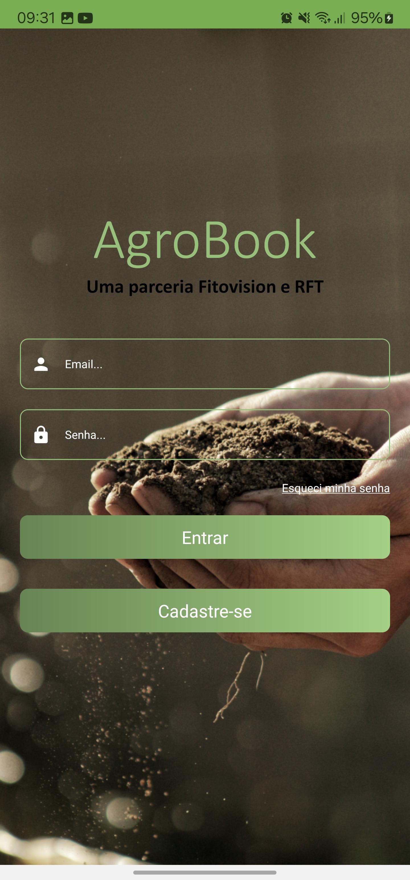 Captura de tela do aplicativo Agrobook 1