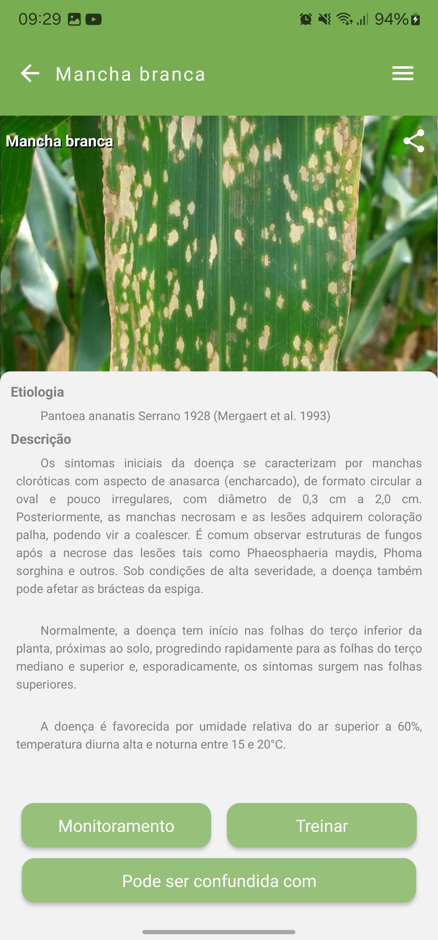 Captura de tela do aplicativo Agrobook 3